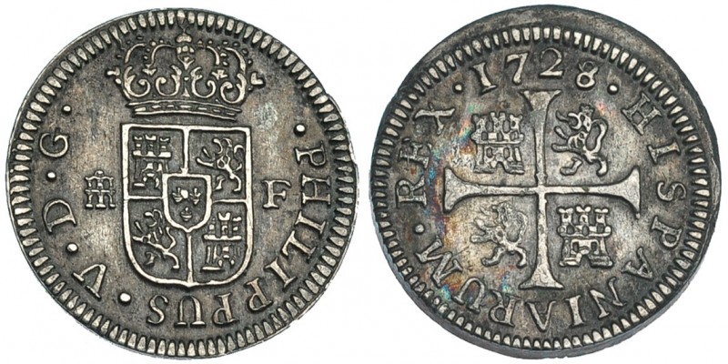 1/2 real. 1728. Segovia. F. VI-291. MBC+.