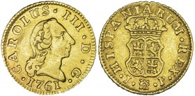 1/2 escudo. 1761. Madrid. JP. VI-1041. MBC.