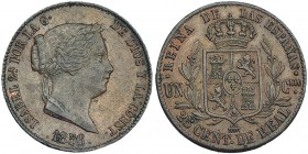 25 céntimos de real. 1856. Segovia. VI-147. MBC+.