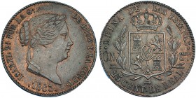 25 céntimos de real. 1863. Segovia. VI-154. R.B.O. EBC-/MBC+.