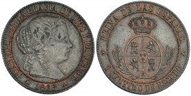 Céntimo de escudo. 1866. Segovia sin OM. VI-176. R.B.O. EBC-.