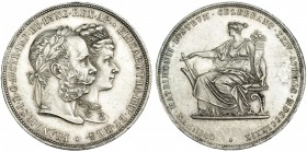 AUSTRIA. 2 gulden. Bodas de plata. 1879. KM-M-5. Pequeñas marcas. EBC.