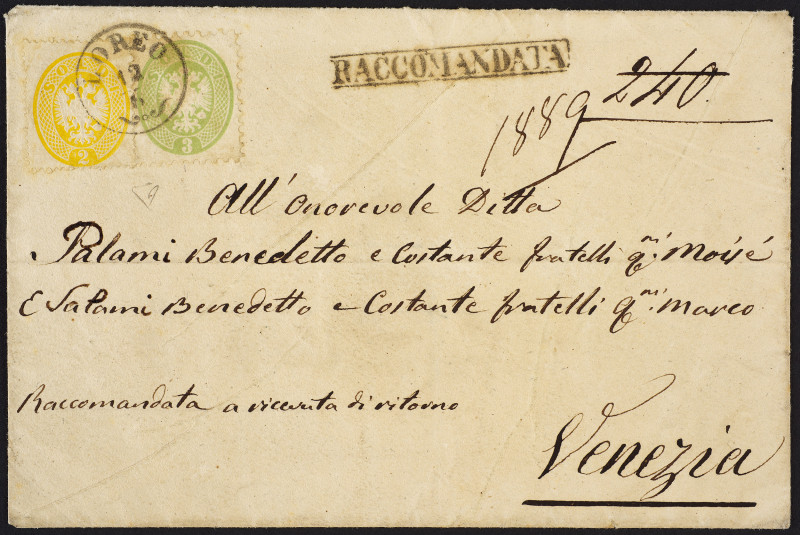ANTICHI STATI ITALIANI, LOMBARDO VENETO
 
1863/64, QUARTA EMISSIONE 2 S. GIALL...