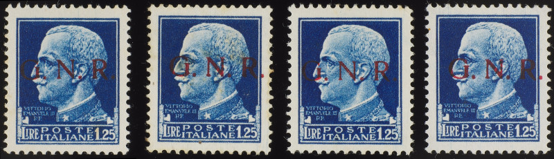 REPUBBLICA SOCIALE ITALIANA
 
1943, G.N.R. IMPERIALE TIRATURA DI BRESCIA 1,25 ...
