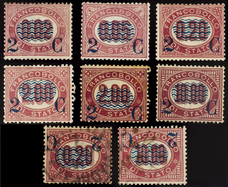 REGNO D'ITALIA
 
1878, SERVIZIO SOPRASTAMPATI, OTTO ESEMPLARI DELLA SERIE
nuo...