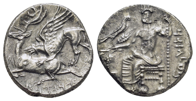 Kings of Cappadocia. . Ariarathes I 333-322 BC. Drachm AR (18mm., 5,3 g). "Arior...