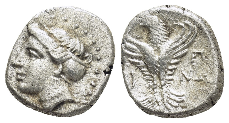 Paphlagonia. Sinope circa 330-250 BC. Hemidrachm AR (15mm, 3.0 g) Head of Nymph ...