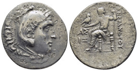 KINGS OF MACEDON. Alexander III ‘the Great’, 336-323 BC. Tetradrachm (Silver, 30mm, 16.3 g), Aspendos, CY 17 = 196/5. Head of Herakles to right, weari...