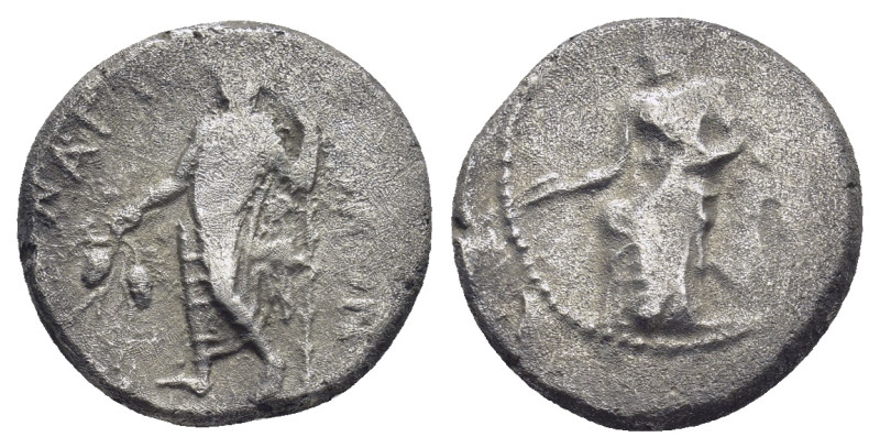 Cilicia, Nagidus, ca. 400-380 BC, AR drachm (15mm, 3.3 g) Dionysos standing left...