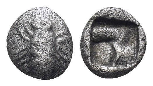 IONIA, Ephesos. Circa 550-500 BC. AR Myshemihekte – Twenty-fourth Stater (6mm, 0...