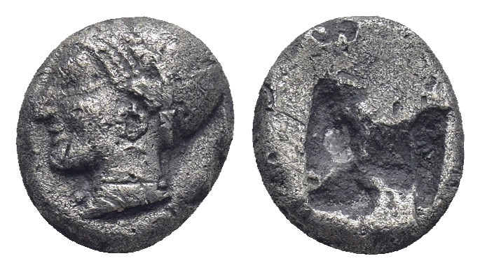 IONIA, Phokaia. Circa 521-478 BC. AR Hemihekte. (9mm, 1.3 g). Phokaic standard. ...