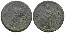 PAMPHYLIA. Side. Salonina (254-268). Ae. (30mm, 20.24 g) Obv: KOPNHΛIA CAΛΩNINA CEBA / IA. Diademed and draped bust right; above, star. c/m: large E w...