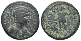 PISIDIA, Codrula. Julia Domna (193-218) AE (26mm, 10.97 g) IVLIA DOMNA AVG, draped bust to right / ΚΟΔΡΟΥΛΕΩΝ; Dionysus standing, left, holding cantha...