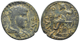 Pisidia. Termessos Major . Autonomous Issue AD 200-300. Bronze Æ (26mm, 7.0 g) ΤΕΡΜΗϹϹΕΩΝ; draped bust of Hermes, right, with caduceus on shoulder. / ...