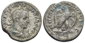 SYRIA, Seleucis and Pieria. Antioch. Trebonianus Gallus, 251-253. Tetradrachm (Billon, 26 mm, 12.83 g), 251. AYTOK K Γ OYIB TPЄB ΓAΛΛOC CЄB Laureate, ...