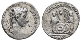Augustus (27 BC - 14 AD). AR Denarius (18mm, 3.75 g), Roma (Rome), c. 2-1 BC. Obv. CAESAR AVGVSTVS DIVI F PATER PATRIAE, laureate head right. Rev. AVG...