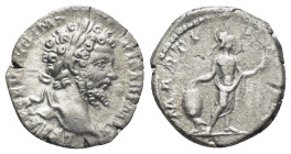 SEPTIMIUS SEVERUS (193-211). Denarius. Laodicea. Obv: L SEPT SEV AVG IMP XI PART MAX. Laureate head right. Rev: MARTI VICTORI. Mars standing facing, h...