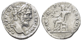 SEPTIMIUS SEVERUS.(193-211).Rome.Denarius. (19mm, 3.0 g) Obv : L SEPT SEV PE-RT AVG IMP IIII. Head left to the right. Rev: PM TR P II COS II PP. Jupit...