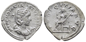 Otacilia Severa, Wife of Philip I; Antoninianus, Rome, 245 AD,(22mm, 3.4 g) Obv: MARCIA OTACIL - SEVERA AVG Bust draped r., wearing stephane and on cr...