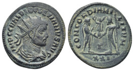 Diocletianus (284-305 AD). AE Antoninianus (21mm, 4.29 g), Cyzicus, 290. Obv. IMP C C VAL DIOCLETIANVS AVG, Radiate, draped and cuirassed bust to righ...