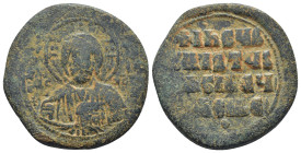Anonymous. Class A2. Time of Basil II and Constantine VIII (ca. AD 976-1035). AE follis (29mm, 13.1 g). Constantinople. + ЄMMA-NOVHΛ, bust of Christ f...
