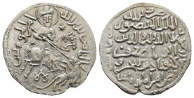 SELJUQ OF RUM: Kayqubad I, 1210-1213, AR dirham (23mm, 2.73 g), Balad Tokat, AH608, A-1213C, Izmirlier-58 (same obverse die), obverse Saint George sla...