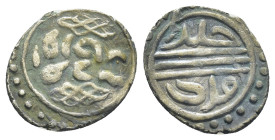 Ottoman. Uncertain mint. Murad I b. Orhan AH 761-791. AR Akce (15mm, 1.19 g)