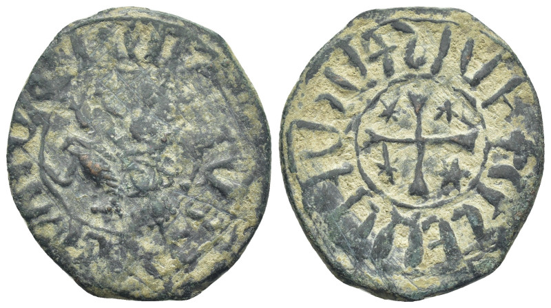 Armenia. Hetoum I. Kardez. (28mm, 6.15 g) 1226-1270. Anv.: King enthroned facing...