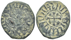 Armenia. Hetoum I. Kardez. (28mm, 6.15 g) 1226-1270. Anv.: King enthroned facing, holding lis-sceptre and globus-cruciger; star to left. Rev.: Ornate ...
