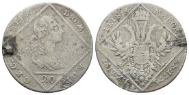 Brandenburg Ansbach 20 Kreuzer (29mm, 6.1 g) 1779 Christian Friedrich Karl Alexander, 1757-1791. Bust right / Coat of Arms