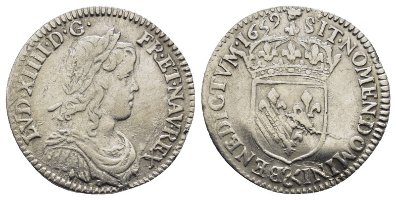 France, Kingdom. Louis XIV 'the Sun King' (AD 1643-1715) AR Douzième d'écu. (20m...
