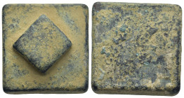 Ancient bronze weight. (29mm, 85 g)