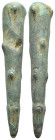 Bronze club shaped standard finial. (79mm, 50.23 g)