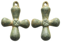 Byzantine bronze cross. (46mm, 38.4 g)