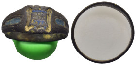 Iron ring with engraved crown. (25mm, 3.16 g)