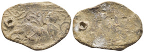 Lead seal. Lion advancing right. Floral patterns. (39mm, 29.2 g)