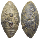 PB Greek sling bullet. (34mm, 34.5 g) Thrace. (c. 4th–1st centuries BC) Sling bullet is with an image of a bee on one side and with an inscription ΚΑΛ...