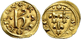 Barletta. Carlo I d’Angiò, 1266-1285 

Tarì Barletta, Brindisi, o Messina 1266-1278, AV 0,88 g. + KAROL’ REX Lettera K accostata da due globetti. Rv...