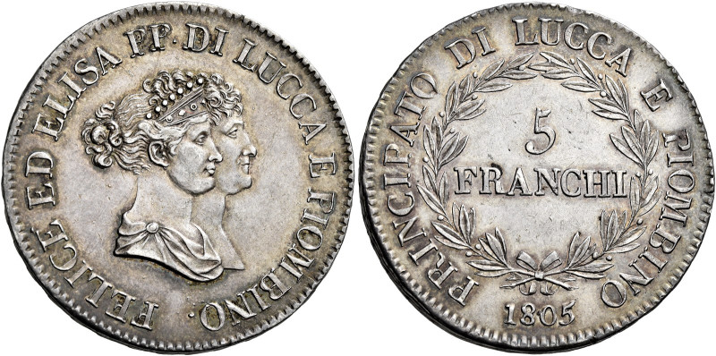 Lucca. Elisa Bonaparte e Felice Baciocchi principi, 1805-1814 

Da 5 franchi 1...