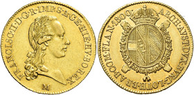 Milano. Francesco II d’Asburgo-Lorena. Restaurazione asburgica, 27 aprile 1799 – 14 giugno 1800 

Sovrano di Fiandra 1800, AV 11,05 g. Pagani 2. Cri...