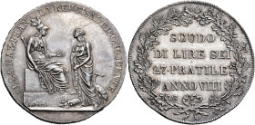 Milano. Francesco II d’Asburgo-Lorena. Restaurazione asburgica, 27 aprile 1799 – 14 giugno 1800 

Repubblica Cisalpina, 1800-1802. Scudo nuovo da 6 ...