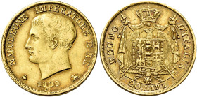 Milano. Napoleone I re d’Italia, 1805-1814 

Da 20 lire 1809, AV 6,40 g. Pagani 19. MIR 489/2. Friedberg 7. BB