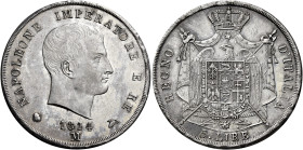 Milano. Napoleone I re d’Italia, 1805-1814 

Da 5 lire 1814, AR 24,97 g. Puntali sagomati. Pagani 32a. MIR 490/7. Davenport 202. Fdc