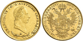 Milano. Francesco I d’Asburgo-Lorena, 1815-1835 

Mezza sovrana 1831 (su 1822), AV 5,62 g. Pagani 111. MIR 502/3. Friedberg 741d. q.Spl Riteniamo ch...