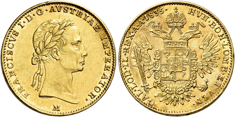 Milano. Francesco I d’Asburgo-Lorena, 1815-1835 

Mezza sovrana 1835, AV 5,62 ...