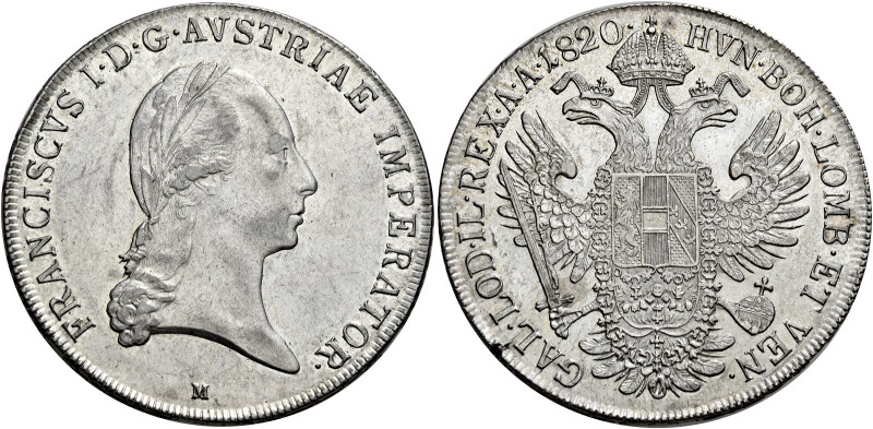 Milano. Monetazione imperiale 

Tallero di convenzione 1820, AR 28,00 g. Pagan...