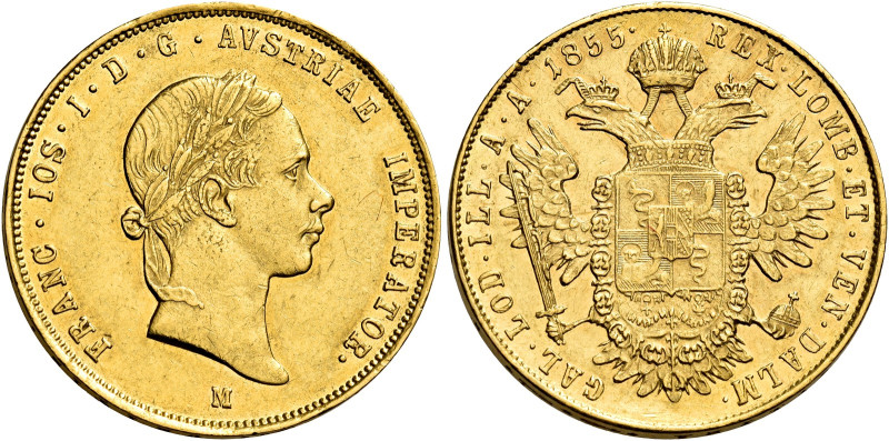 Milano. Francesco Giuseppe I d’Asburgo-Lorena, 1848-1866 

Sovrana 1855, AV 11...