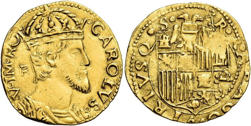 Napoli. Carlo d’Asburgo re di Spagna, Napoli etc. 1516-1554, V come imperatore d...