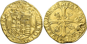 Napoli. Carlo d’Asburgo re di Spagna, Napoli etc. 1516-1554, V come imperatore dal 1519 

Scudo, AV 3,21 g. CAROLVS – V RO IM Stemma caricato su aqu...