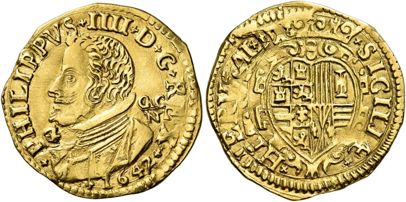 Napoli. Filippo IV di Spagna, 1621-1665 

Scudo 1647, AV 3,34 g. PHILIPPVS III...